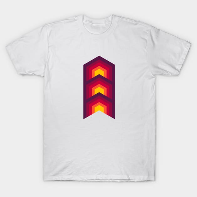 Abstract Geometric Pattern in Bright Colors T-Shirt by Heartfeltarts